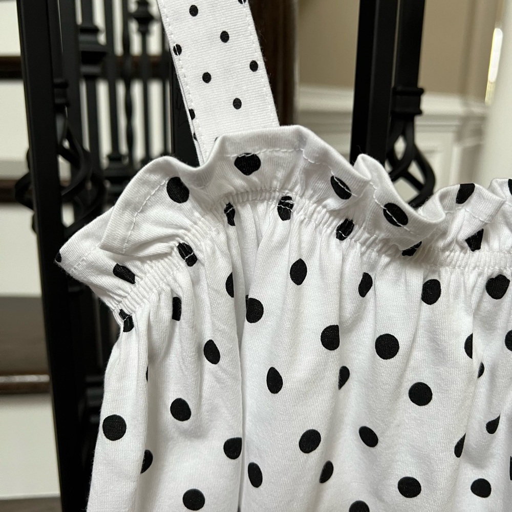 Zara Girls NWOT polka dot cotton Retro sleeveless top size 9 - Picture 9 of 12